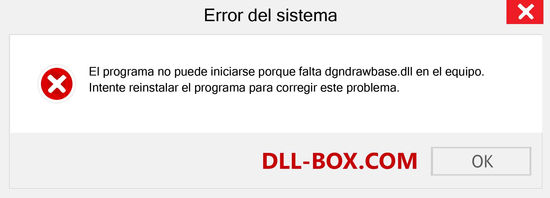 ¿Falta el archivo dgndrawbase.dll ?. Descargar para Windows 7, 8, 10 - Corregir dgndrawbase dll Missing Error en Windows, fotos, imágenes