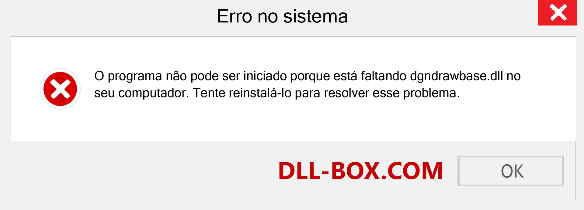 Arquivo dgndrawbase.dll ausente ?. Download para Windows 7, 8, 10 - Correção de erro ausente dgndrawbase dll no Windows, fotos, imagens